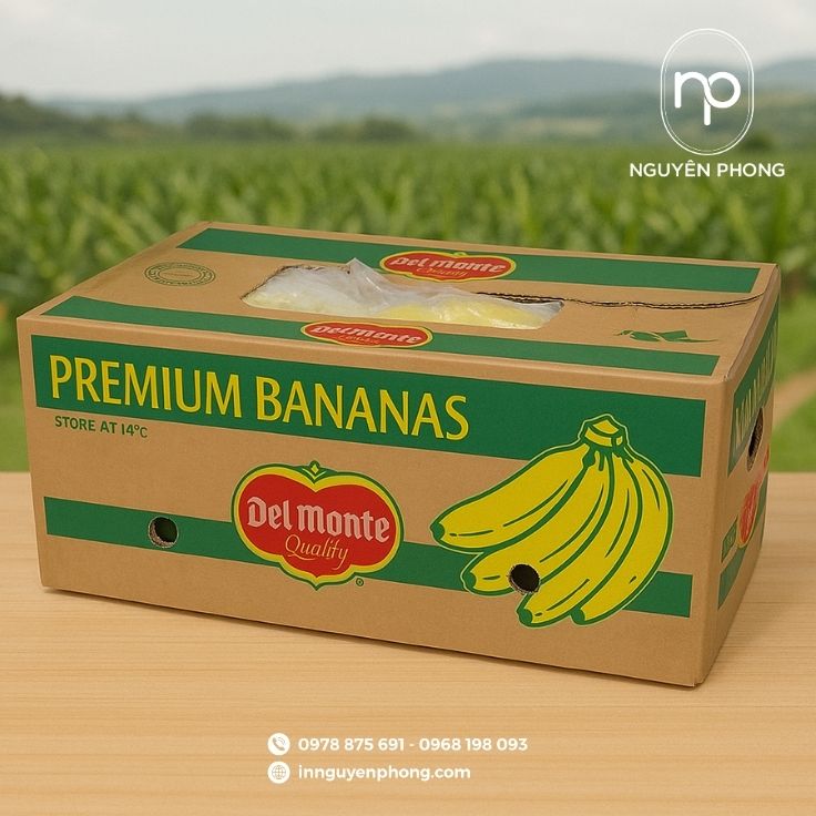 Mẫu thùng carton đưng chuối giá rẻ